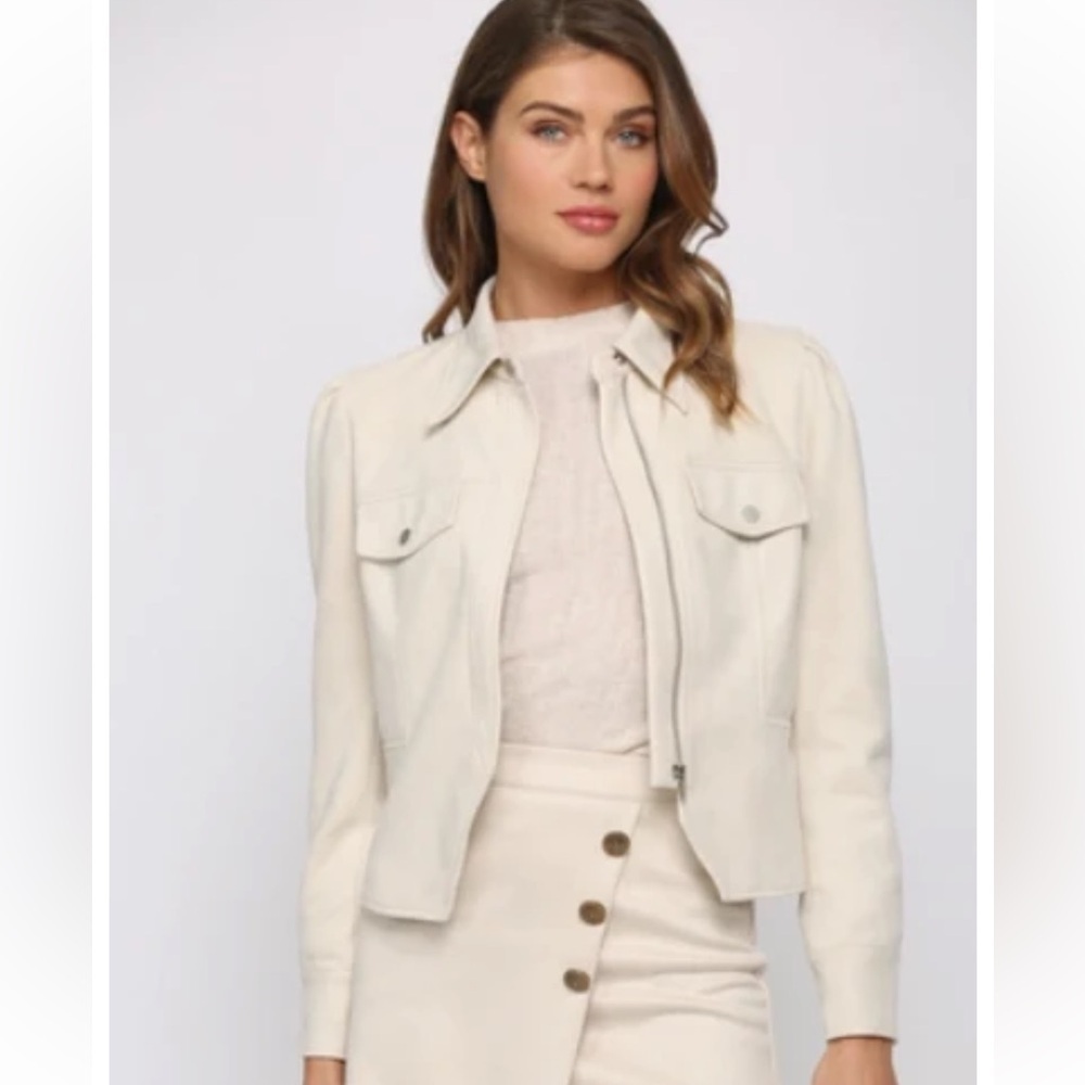 Fate suede jacket in cream